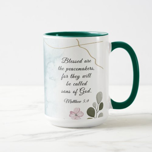 Matthew 5 9 Blessed are the Peacemakers Beatitudes Mug