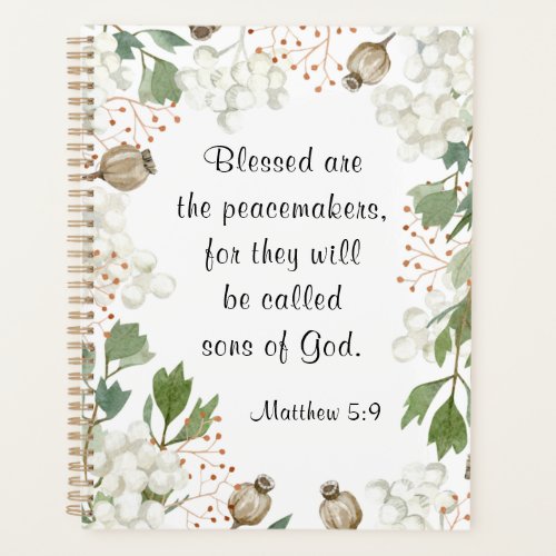 Matthew 5 9 Blessed are the Peacemakers Beatitudes Planner