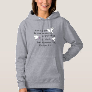 Matthew 5:9 Blessed Are The Peacemakers W Hoodie