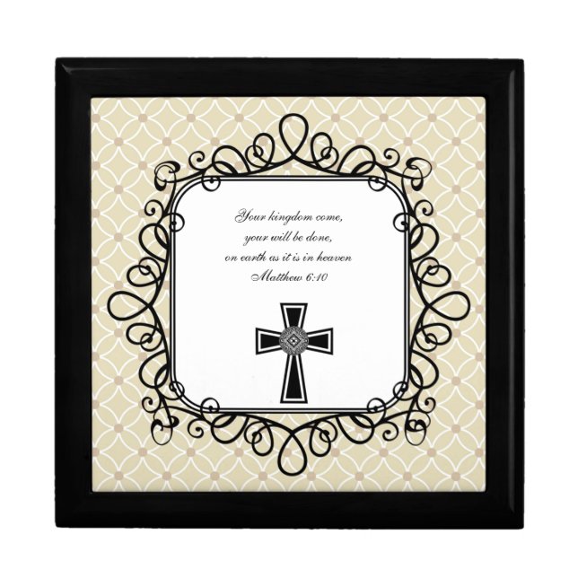 Matthew 6:10 Bible Verse Keepsake Box (Front)