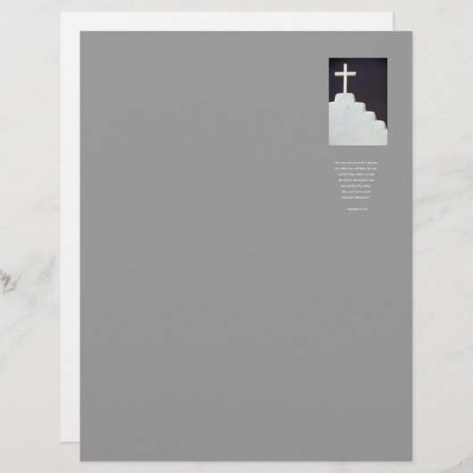 MATTHEW 6:24 Bible Verse (Front/Back)