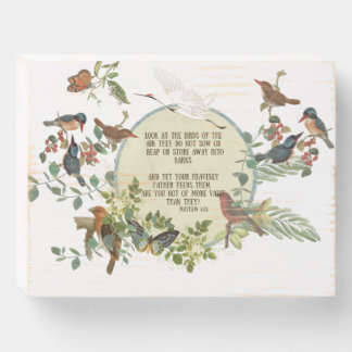 Matthew 6:26 Mother's Day Gift, Custom Designed Wooden Box Sign