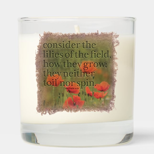 MATTHEW 6:28 - Candle (Right)