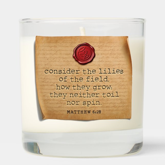 MATTHEW 6:28 - Candle (Right)