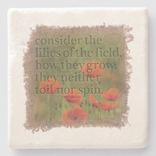 MATTHEW 6:28 - Coaster