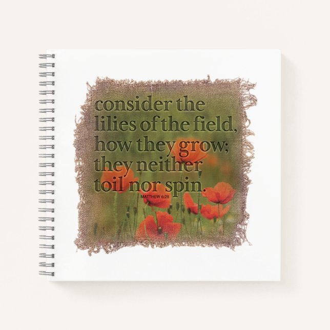 MATTHEW 6:28 Journal (Front)