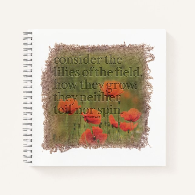 MATTHEW 6:28 - Journal (Front)