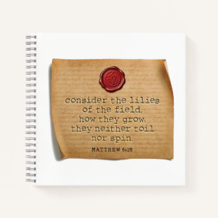 MATTHEW 6:28 Journal
