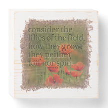 MATTHEW 6:28 - Wood Box Art