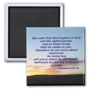 Matthew 6 33 Magnets Zazzle