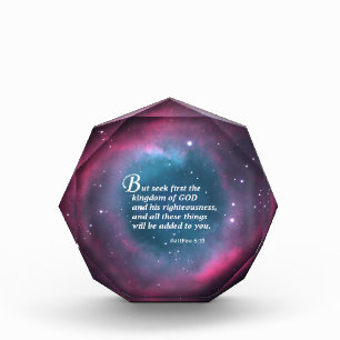 Matthew 6:33 acrylic award