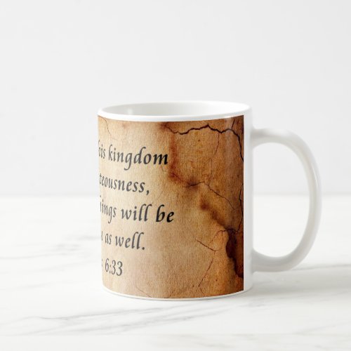 Matthew 633 Bible Verse Coffee Mug