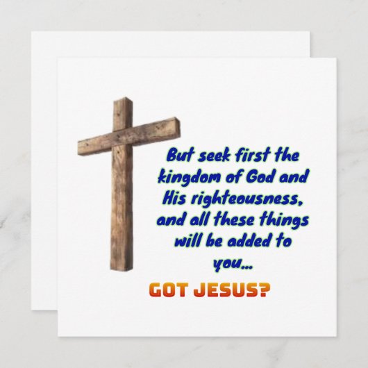 Matthew 6:33 Cross (Front/Back)