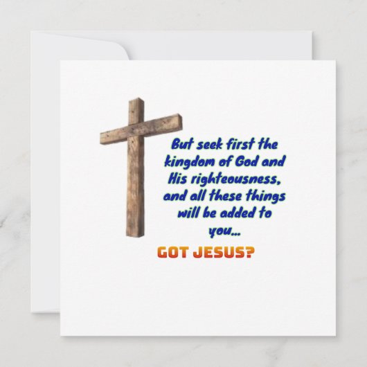 Matthew 6:33 Cross (Back)