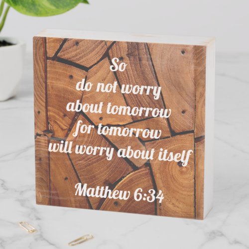 Matthew 634 birch wood box sign