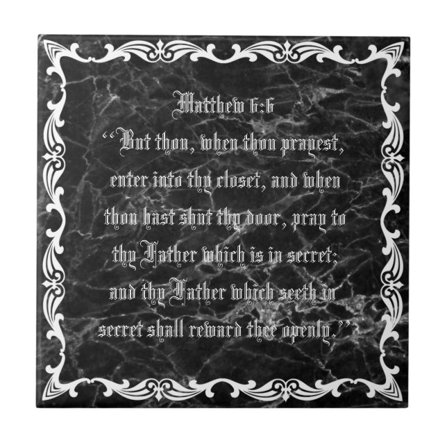 MATTHEW 6:6 CERAMIC TILE (Front)