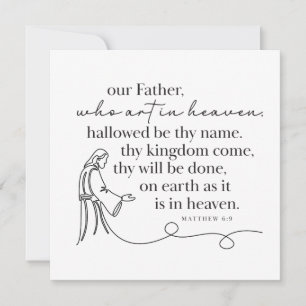 MATTHEW 6:9 - Personalized Note Card