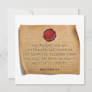 MATTHEW 6:9 - Personalized Notecard