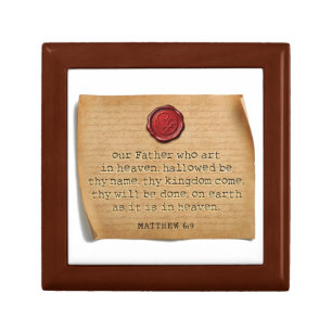 Matthew 6:9 Wood Keepsake Box