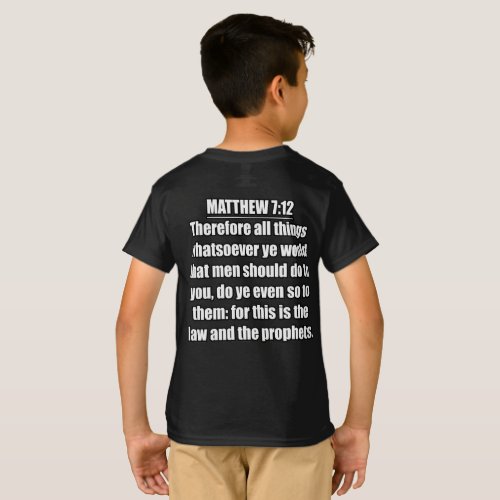 Matthew 712  KJV Bible Verse Typography  T_Shirt