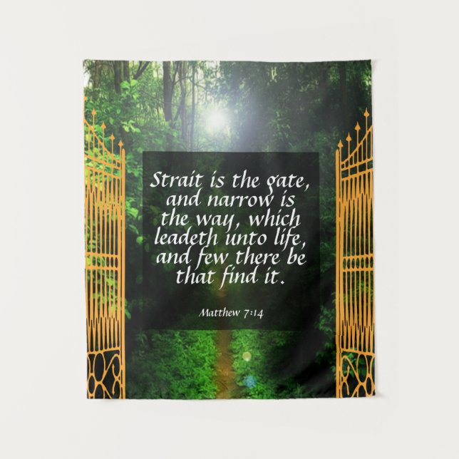 Matthew 7:14  tapestry (Front)