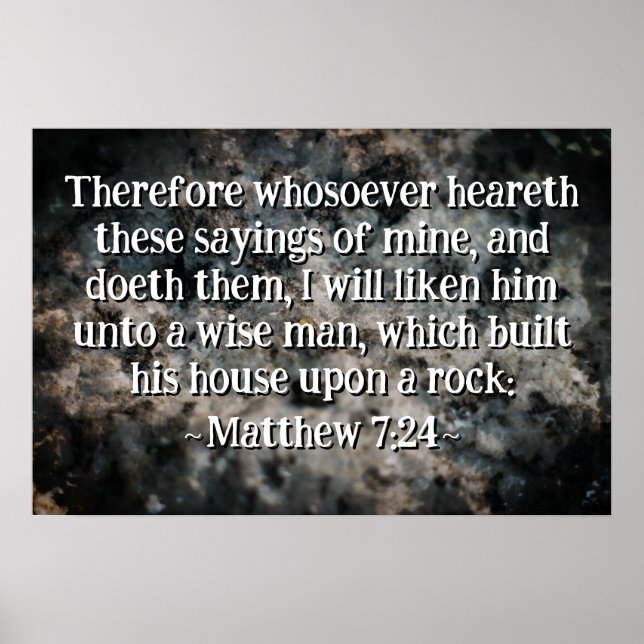 Matthew 7:24 poster (Front)