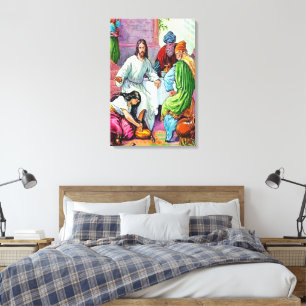Matthew 7:36-50 Jesus Forgives a Woman's Sins Canvas Print