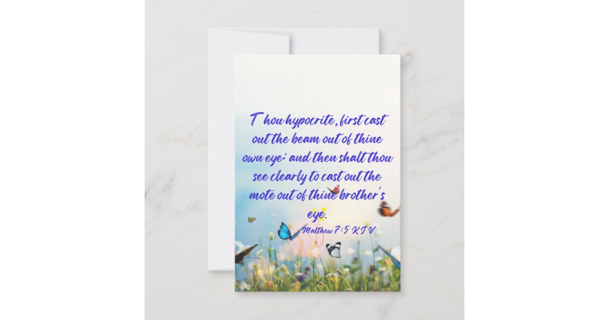 Matthew 7 5 KJV Bible Verse Pic Flat Greeting Card Zazzle matthew-7-5-kjv-bible-verse-pic-flat-greeting-card-zazzle