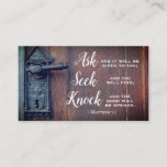 Matthew 7:7, Ask and it will be given Business Card