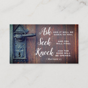 Matthew 7:7, Ask and it will be given Business Card