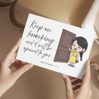 Matthew 7:7 Bible Scripture Jw Encouragement Card