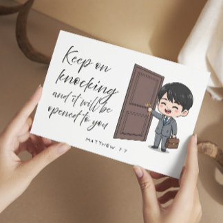 Matthew 7:7 Bible Scripture Jw Encouragement Card