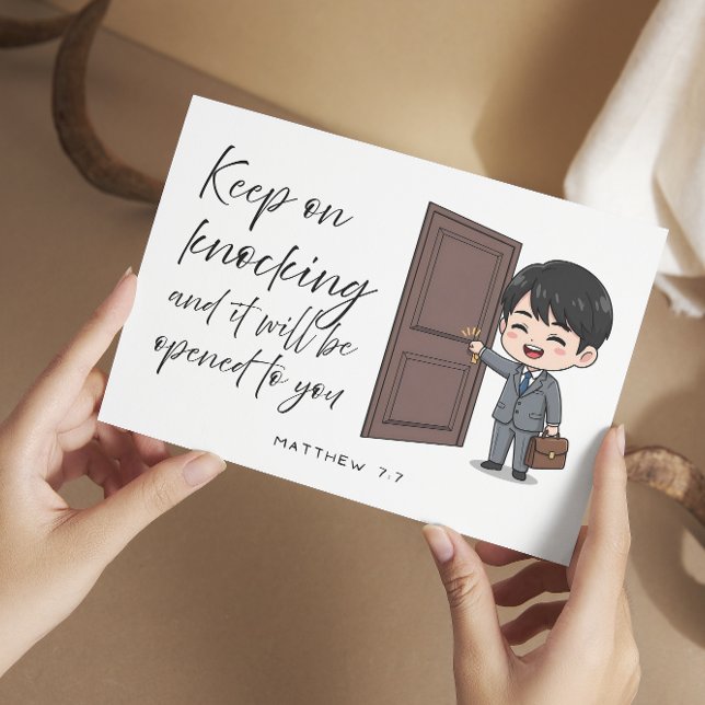 Matthew 7:7 Bible Scripture Jw Encouragement Card (Matthew 7:7 Jw Encouragement Card)
