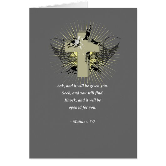 MATTHEW 7:7 Bible Verse Cards (Front)