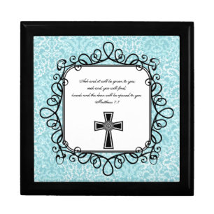 Matthew 7:7 Bible Verse Keepsake Box