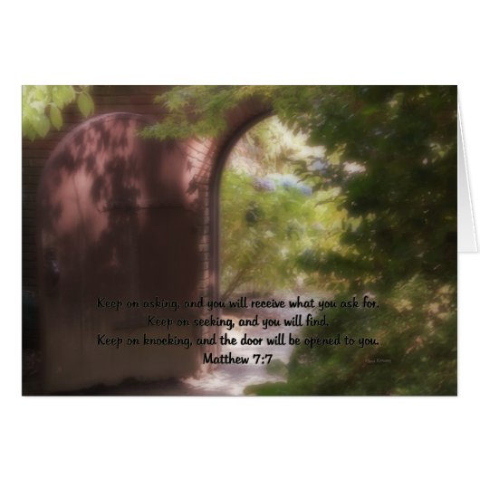 Matthew 7:7 cards (Front Horizontal)