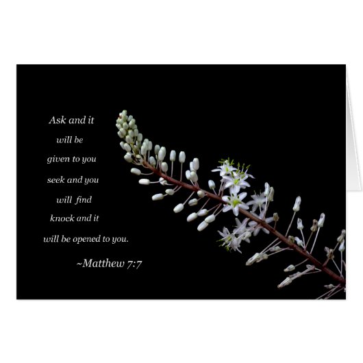 Matthew 7:7 cards (Front Horizontal)