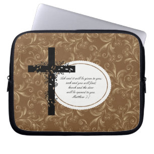 Matthew 7:7 Laptop or Netbook Carrier Sleeve