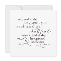 MATTHEW 7:7 - Personalized Note Card
