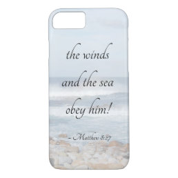 Matthew 8:27 Jesus Calms a Storm, Bible Verse iPhone 8/7 Case