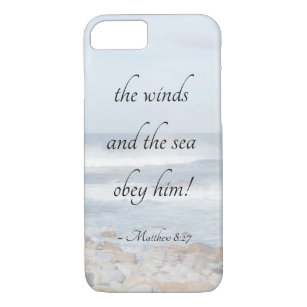 Matthew 8:27 Jesus Calms a Storm, Bible Verse iPhone 8/7 Case