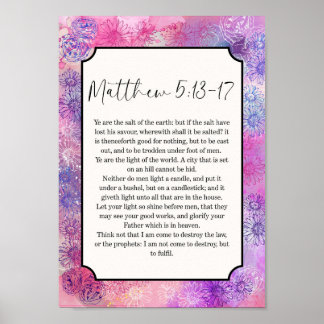 Matthew Bible Verse WallArt Poster