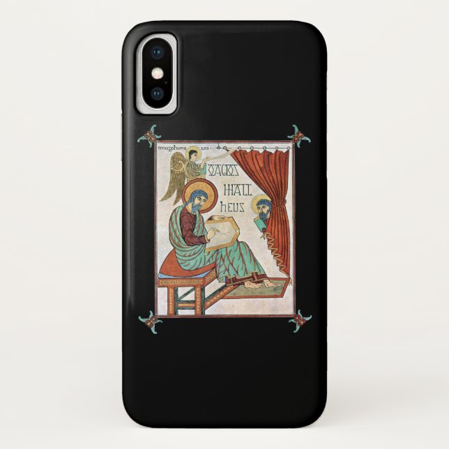 Matthew From Lindisfarne Medieval Manuscript Case-Mate iPhone Case (Back)
