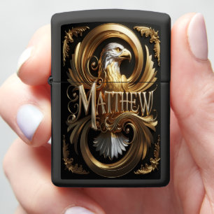 Matthew Golden Eagle Crest Zippo Lighter