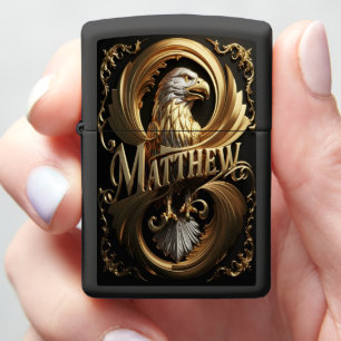 Matthew Golden Eagle Crest Zippo Lighter