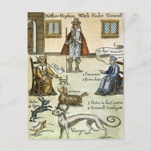 Matthew Hopkins D 1647 Postcard