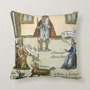 Matthew Hopkins (D 1647) Throw Pillow