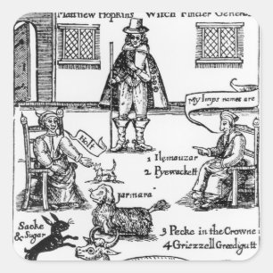 Matthew Hopkins, the Witchfinder General Square Sticker