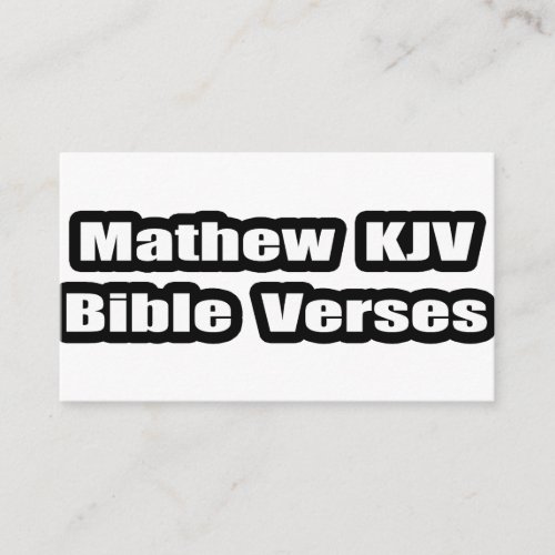 Matthew KJV Bible Verses Typography Enclosure Card