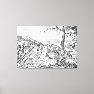 Matthew Merian: Heidelberg - Hortus Palatinus Canvas Print